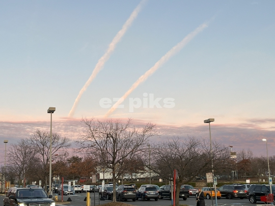 Cloud Trails at Sunset 