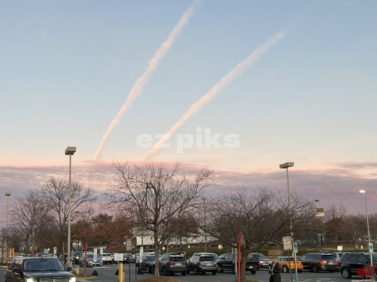 Cloud Trails at Sunset 