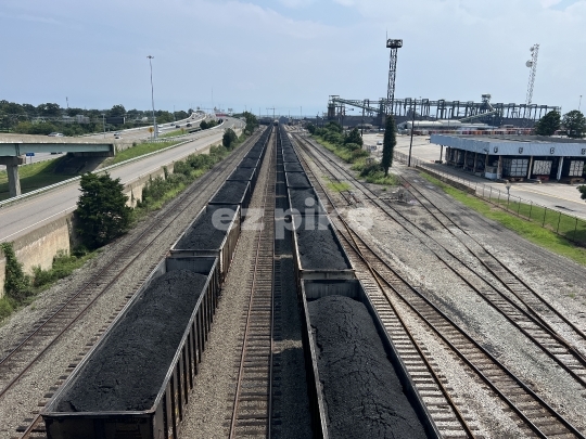 Coal on Train Cars 
