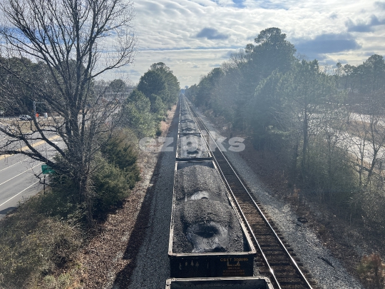 Coal on Train Cars