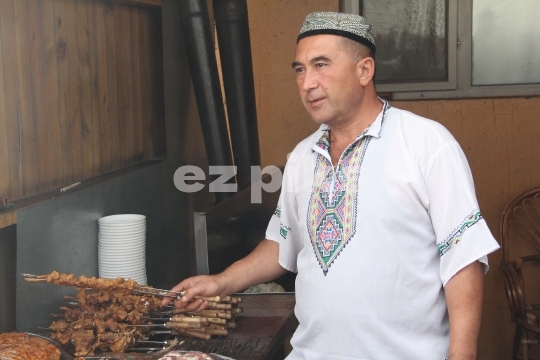 Xinjiang man at BBQ